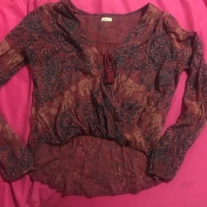 Maroon Hollister Top
